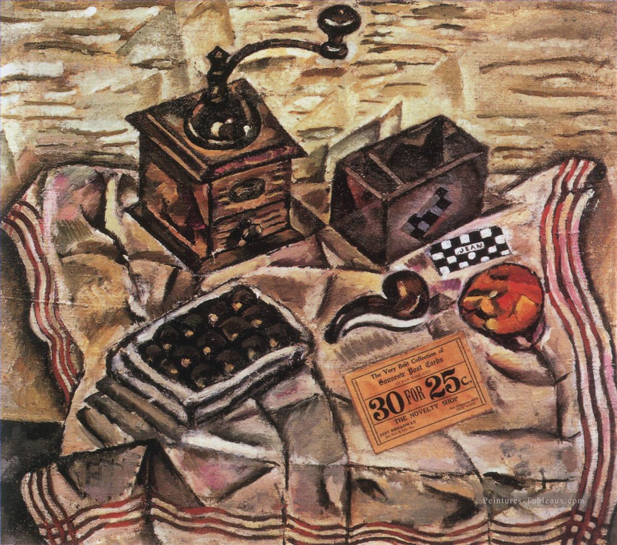 Nature morte avec moulin à café Joan Miro Peintures à l'huile